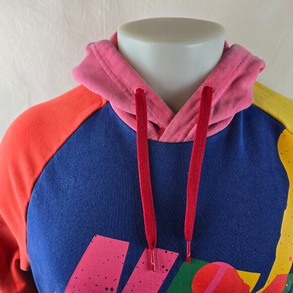 Jordan Mens Large Multicolor Graphic Hoodie Jumpman Retro 90s Style Pullover - Picture 2 of 11